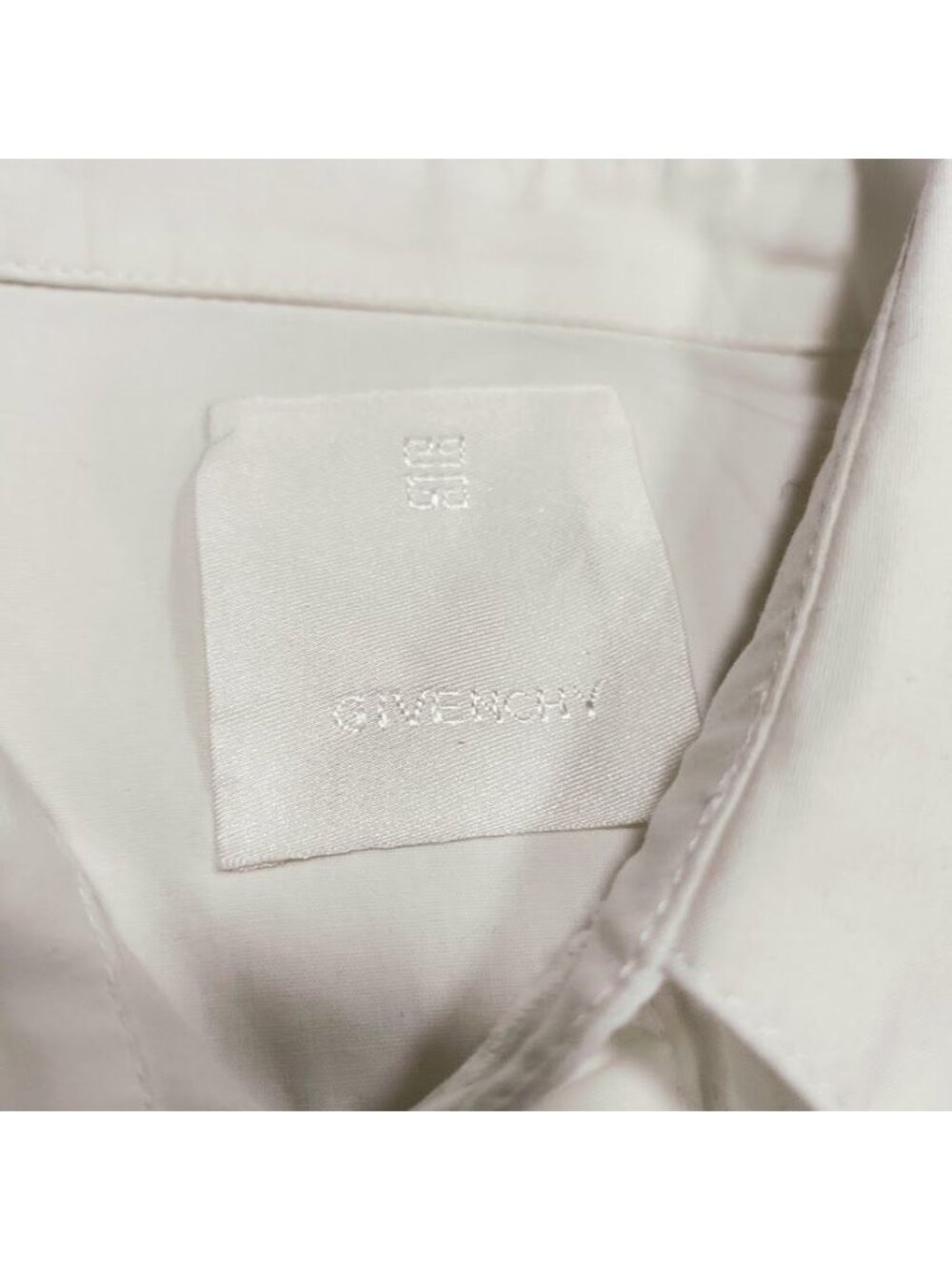 Givenchy Mens Classic Fit M White Cotton Button-Up Shirt With Logo Design - Picture 5 of 16